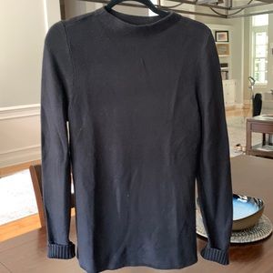 AnnTaylor knit tunic, size S, black, cotton/rayon mix, perfect for fall.